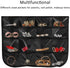 Hanging Jewelry Organizer, Double Sided 40 Pockets and 20 Magic Tape Hook Jewelry Organizer, Necklace Holder Jewelry Chain Organizer for Earrings Necklace Bracelet Ring with Hanger, Black