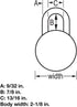 Master Lock 1588D Locker Lock Combination Padlock with Magnification Lens, 1 Pack, Colors May Vary
