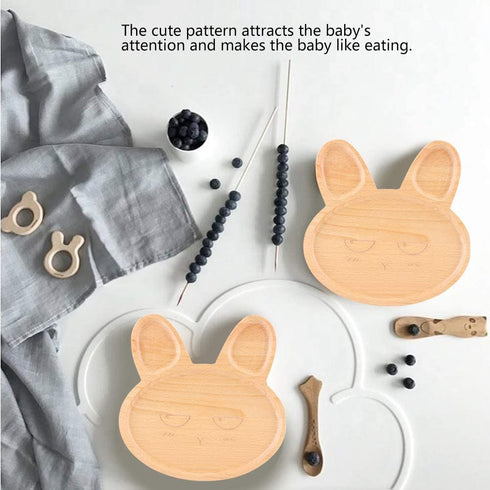 Wooden Food Tray, Dish Plate Dessert Snack Bowl with Compartment Breakfast Serving Platter Dinnerware Set Charcuterie Server Platter