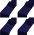 ANECO 4 Pack Satin Table Runner 12 x 108 Inch Long Bright Silk and Smooth Fabric Party Table Runner for Wedding Banquet Party Decoration- Navy Blue