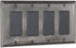 Rok Hardware Wall Plate Contemporary Decorative Rocker/GFCI Switch Plate (Brushed Nickel, 4 Gang)