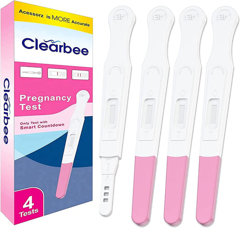Acessorz Fake Prank Joke Pregnancy Test Always Positive - April Fool's Day Practical Joke, Prank, Gag, False Pregancy Test Kit, 4 Pack Pink
