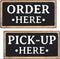 ATX CUSTOM SIGNS - Order Here and Pick Up Here Signs 2 Pack Black and White