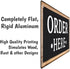 ATX CUSTOM SIGNS - Order Here and Pick Up Here Signs 2 Pack Black and White