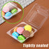 100 PCS Clear Plastic Take Out Containers,Clear Plastic Hinged Food Container,Disposable Clamshell Food Containers for Hamburger,Sandwiches,Cake,Salads,Pasta,Pastry(5.2x4.7x2.8 In)