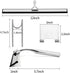 VIVIBEAUTY Shower Squeegee for Glass Doors, 12-Inch Stainless Steel Squeegee for Shower Glass Door, Mirror, Windows, 1 Replacement Silicone Blade and 2 Hooks, Silver