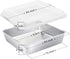8 x 8-Inch Baking Pan with lid, E-far Square Cake Brownie Baking Pans Stainless Steel Bakeware Set of 2, Non-toxic & Healthy, Easy Clean & Dishwasher Safe - 4 Pieces(2 Pans + 2 Lids)
