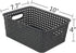Nicesh 4-Pack Gray Plastic Small Storage Baskets, 10" x 7.7" x 4"