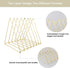 Urban Deco Triangle Desk File Organizer Metal Magazine Rack 7 Section Magazine File holder for Desk Record stand Gold Desk Organizer Magazine Storage For Home (2 Pack)