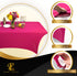 Fuchsia 6ft Tablecloth Rectangular Spandex Linen - Table Cloth Fitted Cover for 6 Foot Folding Table, Wedding Linens Banquet Cloths Rectangle Covers