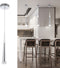 Modern Mini LED Pendant Light Fixture, Harchee Pendant Lighting with Silver Brushed Finish, Vintage Farmhouse Pendant Lamp for Kitchen Island Dining Room Bedroom Bar Living Room, 6000K, 1-Pack