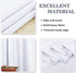 PONY DANCE Short Window Curtains 36 - Kitchen Tiers Valances Light Filter Rod Pocket Back Tab Drapes Blinds Match with Panels, 42 W x 36 in L, Pure White, 2 Pieces