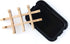 OAKART Bamboo Soap Dish with Drain Tray for Shower Bathroom Tub 100% Natural Fiber 2pcs (Black)