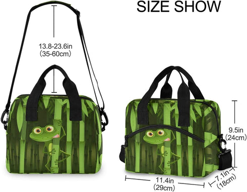 SUABO Curious Frog Lunch Bag for Women Lunch Tote Bag for Boys Girls Lunch Box Insulated Lunch Container