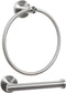 HouseAid Towel Ring and Toilet Paper Holder Set 2 Pieces Bathroom Hardware Stainless Steel Bathroom Hand Towel Holder Circle Towel Hanger Wall Mounted Brushed Nickel