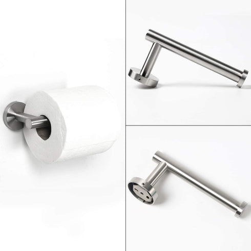HouseAid Towel Ring and Toilet Paper Holder Set 2 Pieces Bathroom Hardware Stainless Steel Bathroom Hand Towel Holder Circle Towel Hanger Wall Mounted Brushed Nickel