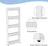 Mobile Shelving Unit Organizer with 5 Large Storage Baskets, Slim Slide Out Pantry Storage Rack for Narrow Spaces by Everyday Home