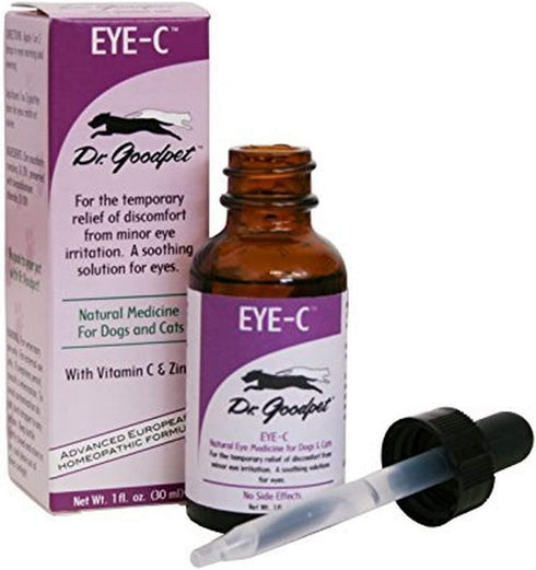 Dr. Goodpet Eye-C All Natural Eye Drops for Dogs & Cats Zinc & Vitamin C