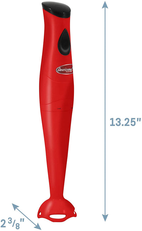Elite Gourmet EHB-2425R Hand Blender Mixer, 150 W, Red