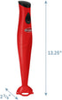 Elite Gourmet EHB-2425R Hand Blender Mixer, 150 W, Red