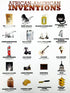 777 Tri-Seven Entertainment African American Inventions Poster Black History Famous People Inventors, 18" x 24", (White)