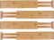 Lawei 4 Pack Bamboo Drawer Dividers - Adjustable Expandable Drawer Organizers Spring Loaded Drawer Separators for Kitchen Office Room Drawer