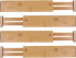 Lawei 4 Pack Bamboo Drawer Dividers - Adjustable Expandable Drawer Organizers Spring Loaded Drawer Separators for Kitchen Office Room Drawer