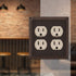 Amerelle Georgian Double Duplex Cast Metal Wallplate in Aged Bronze