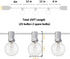 25Ft String Lights, G40 Outdoor Patio String Lights with 27 Clear Globe Edison Bulbs (2 Spare), Globe String Lights for Indoor/Outdoor Commercial Decor, 25 Hanging Sockets, 5 Watt/E12 Base- White Wire