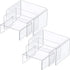 2 Sets Acrylic Display Risers, Clear Product Stand, Jewelry Display Riser Shelf Showcase Fixtures For Dessert Cupcake Candy Treat Action Figure Display