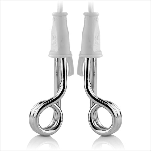 Ovente Electric Stainless Steel Immersion Heater for Tea Coffee & Beverage, 300 Watt Power Portable Submersible Instant Hot Water Warmer, Light Weight Easy Heating & Clean, White Pack of 2 CH3012