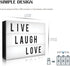 Eutuxia Cinematic Light Box with Letters - LED Light Box, Room Decor Sign, Marquee Light Up Sign - Personalized A4 White LED Letter Box with Light Up Letters (2 PK)