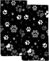 XOLLAR 2 pcs Hand Towels Black White Dog Paw Print, Absorbent Soft Bath Towel Body Hair Drying Cloth for Bathroom Kitchen Gym Spa, 30? x 15? Quick Dry