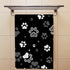 XOLLAR 2 pcs Hand Towels Black White Dog Paw Print, Absorbent Soft Bath Towel Body Hair Drying Cloth for Bathroom Kitchen Gym Spa, 30? x 15? Quick Dry
