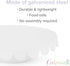 Twine White Stainless Steel Cake Stand, Set of 1, Cupcake Stand, Home Decor, Food Service, Dessert Accessory, 11-Inch Diameter, White