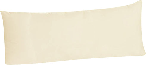 Luxury Egyptian Cotton 300 Thread Count Body Pillowcase - fits 20 x 54 Inch Body Pillow, Envelope Closure (Qty. 1, Ivory)