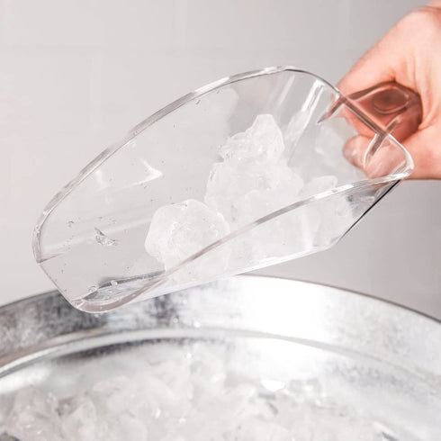 (2 Pack) 12-Ounce Clear Polycarbonate Scoop, Heavy-Duty Plastic Ice Scoop, Candy Scoops, Popcorn Scoops, Utility Scoops by Tezzorio
