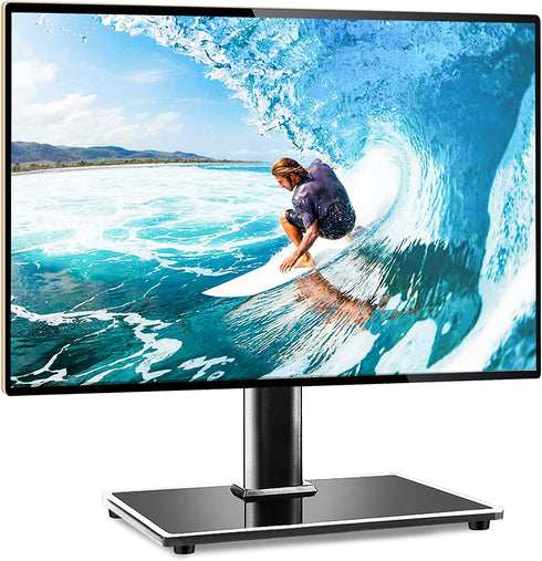 Rfiver Universal Table Top TV Stand TV Base Replacement for Most 27 30 32 39 40 42 43 49 50 55 inch LCD LED Plasma Flat Screen TVs, Vesa Mount Holds up to 88lbs, Height Adjustable and Cable Management
