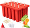 Silicone Popsicle Molds,BPA Free Popcylce Molds,Food Grade Reusable Popsicle Mold for Kids, Homemade Popsicles Molds,Ice Cream Mold,Ice Pop Molds Maker with Popsicle Sticks,Popsicle Bag,Funnel (Red)