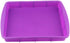 Orgrimmar 2 Pcs Silicone Rectangular Cake Pans Mold Bakeware Bread Baking Pan Non Stick Easy Demoulding Purple