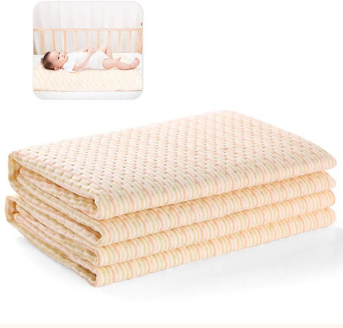 Waterproof Baby Bed Pad Maveek 47.2'' x 27.6'' Baby Organic Mattress Pad Bamboo Blanket Toddler Bed Sheet Protector Reusable High Absorbent Mattress Protector Baby Diaper Changing Pad