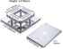 Modern Crystal Ceiling Lighting, CXGLEAMING Mini Square Crystal Chandelier Contemporary Luxury Semi Flush Mount LED Ceiling Light Fixture for Bedroom, Dining Room, Kitchen, Hallway, Entry, Foyer