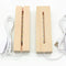 SYWAN 2Pack 6 inch Wood Rectangle Display Pedestal,Wooden Rectangle Led Lights Display Base for Acrylic and Plexiglass,Wood Night LED Light Lamp Base