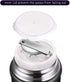 Insulated Food Jar Lunch Container for Hot Food 26 oz Wide Mouth Stainless Steel Thermos LuenHego Leak Proof Thermal Flask with Folding Spoon for School Office Picnic Travel Outdoors - Matte Black