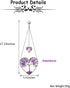 PESOENTH Amethyst Heart Tree of Life Dream Catcher Hanging Ornament Bohemian Purple Double Hearts Tree of Life Wall Art Window Car Hanging Decorations for Home Bedroom Decor