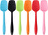 Silicone Spatulas, Small Rubber Spoon Spatula Heat Resistant Seamless One Piece Design Non-Stick Spoonula Flexible Scrapers Baking Mixing Tool(8.2" x 1.8" x 6 Pcs)