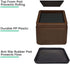 aspeike 3 or 6 INCH Bed and Furniture Risers Set of 4, Durable and Stackable Square Bed Lifts - Lifts Up to 2200 LBs (A Large Area of Groove with Anti Slip Mat) Pack of 4, Brown