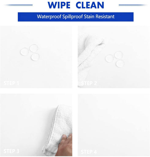 Hiasan White Round Tablecloth 70 Inch - Waterproof Stain Resistant Washable Fabric Table Cloth for Dining Room Kitchen Party