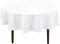 Hiasan White Round Tablecloth 70 Inch - Waterproof Stain Resistant Washable Fabric Table Cloth for Dining Room Kitchen Party