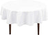 Hiasan White Round Tablecloth 70 Inch - Waterproof Stain Resistant Washable Fabric Table Cloth for Dining Room Kitchen Party